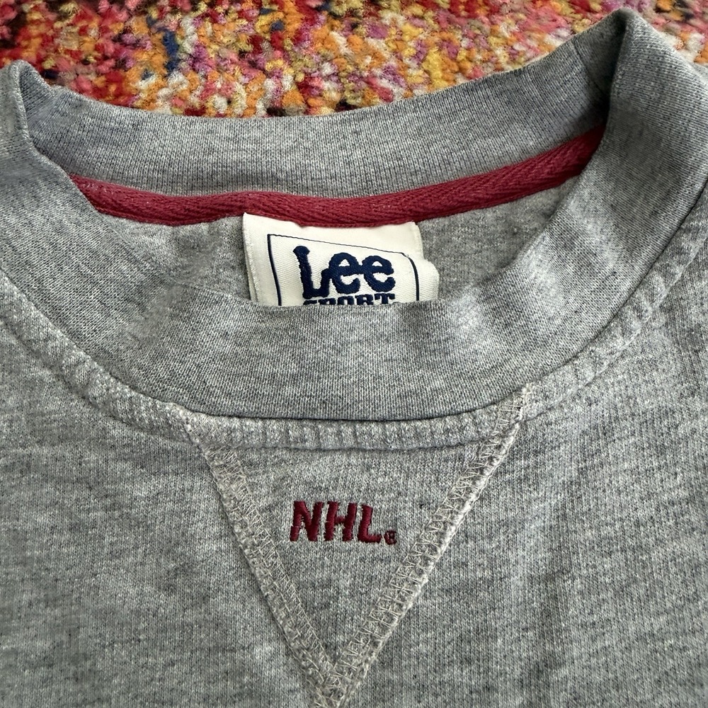 Vintage 90s Lee Sport NHL Colorado Avalanche Embroidered Crewneck Large - Picture 4 of 9